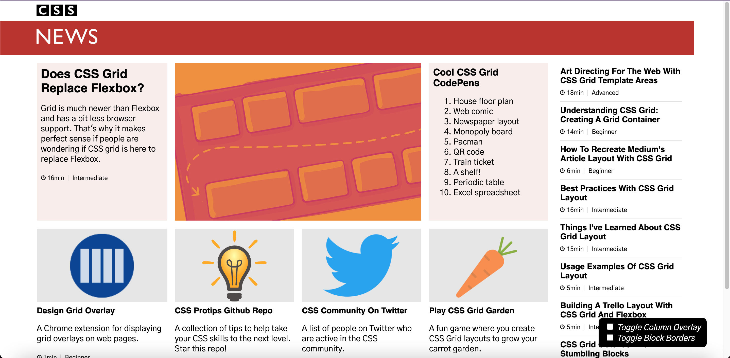 Recreating BBC News Homepage with CSS Grid