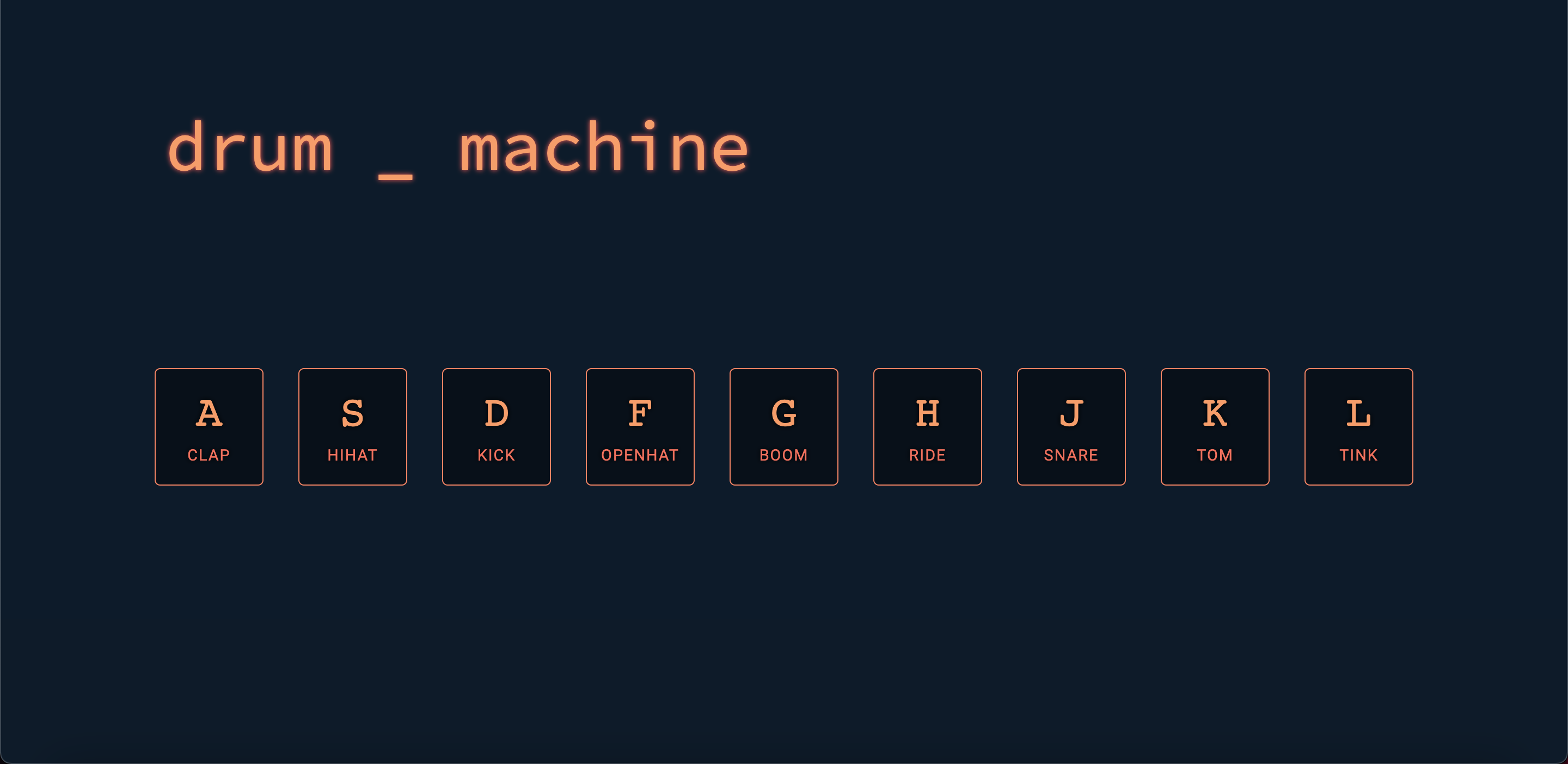 Drum machine with CSS and JavaScript